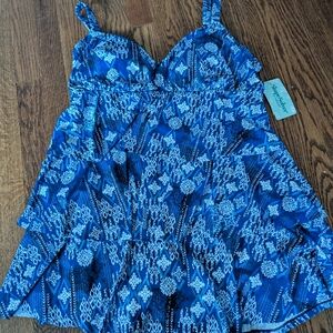 Shape Solver Blue Swimdress
